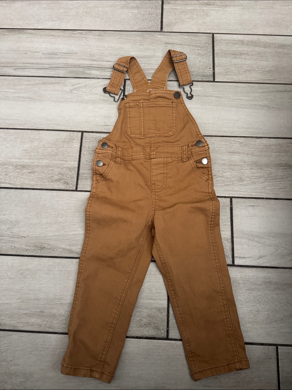 Wonder Nation Kids Brown Overalls